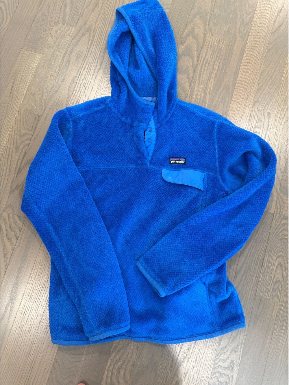 Patagonia Women’s Re-Tool Snap-T Hooded Fleece Pullover Blue Size Small